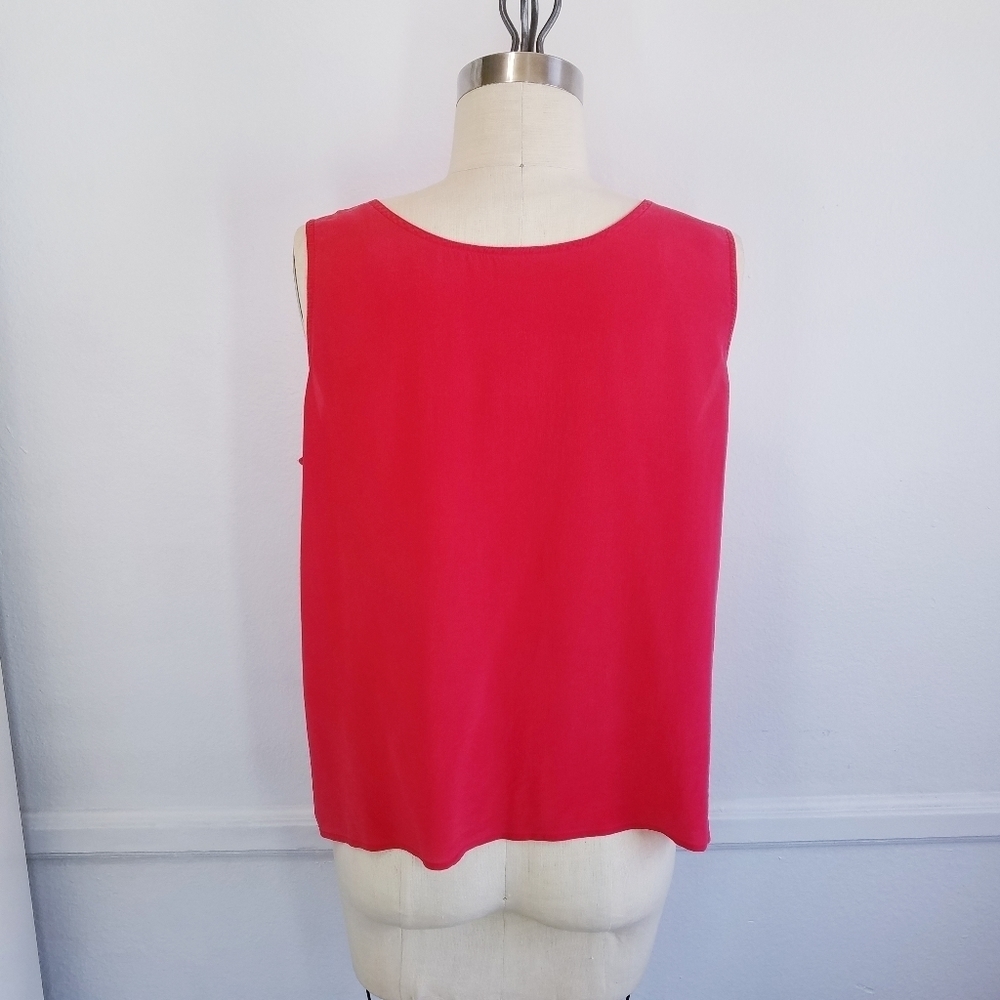 🌸Oscar de la Renta | 100% Silk Sleeveless top, L - Picture 4 of 8